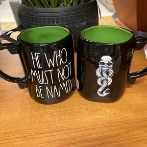 RAE DUNN Harry Potter Dark Mark He Who Must Not Be Named ceramic Coffee Mug NWT